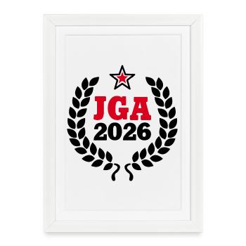 Bachelor Party 2026 Star Bachelor Party Marriage Wedding - Framed poster (27 × 37 cm) - white - Front