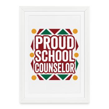 Conseiller scolaire fier - Affiche encadrée (27 × 37 cm) - blanc - Devant
