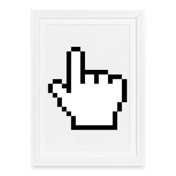 Original mouse hand - Framed poster (27 × 37 cm) - white - Front