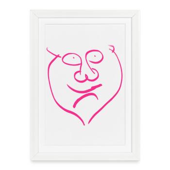 Abstract ambivalence in the form of a face - Framed poster (27 × 37 cm) - white - Front