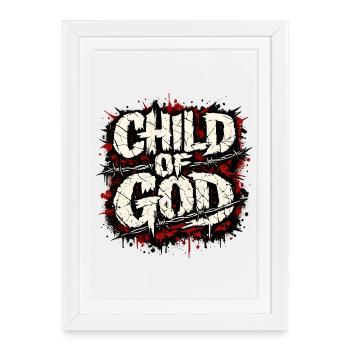 child of god - Framed poster (27 × 37 cm) - white - Front