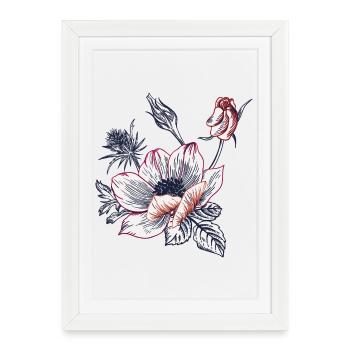 Vintage Bouquet - Framed poster (27 × 37 cm) - white - Front