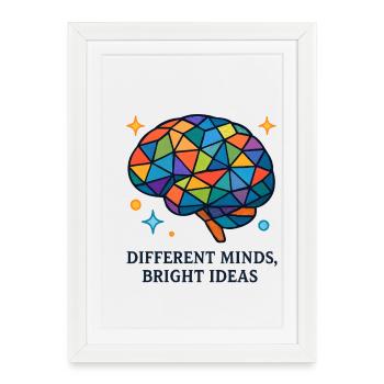 Mosaic Brain: Multiple Ideas - Framed poster (27 × 37 cm) - white - Front