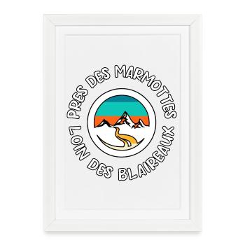Marmots Monts Market - Framed poster (27 × 37 cm) - white - Front