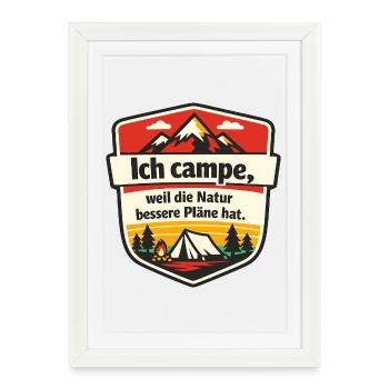 Camping-car battement de cœur pour camping-car - Affiche encadrée (27 × 37 cm) - blanc - Devant