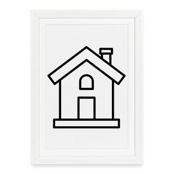 Résumé de la maison - Affiche encadrée (27 × 37 cm) - blanc - Devant