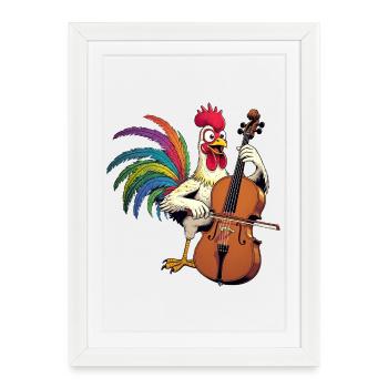 Hahn Musician - Framed poster (27 × 37 cm) - white - Front