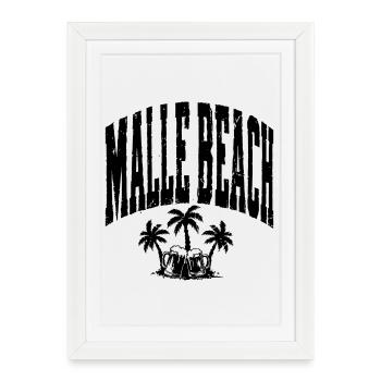 Malle 2026 Édition Fête de Malle Beach - Affiche encadrée (27 × 37 cm) - blanc - Devant