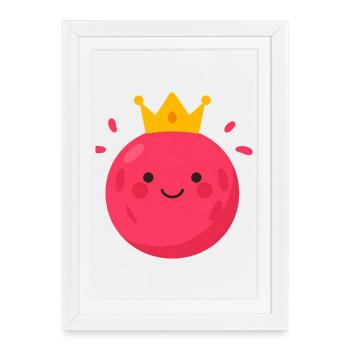 Royal Kawaii Ball Pink - Framed poster (27 × 37 cm) - white - Front