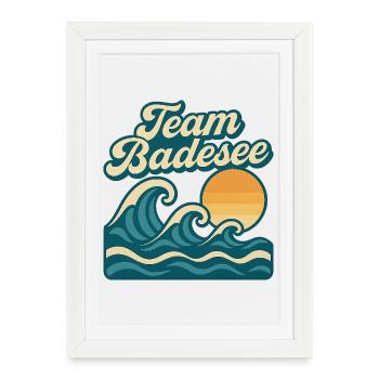 Team Bathing Lake Surf & Sunset - Framed poster (27 × 37 cm) - white - Front