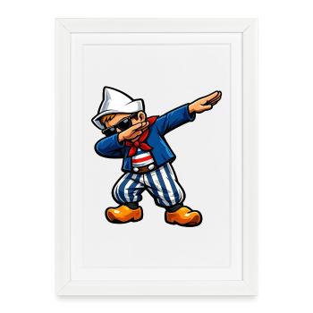 Taponage du Dutch - Affiche encadrée (27 × 37 cm) - blanc - Devant