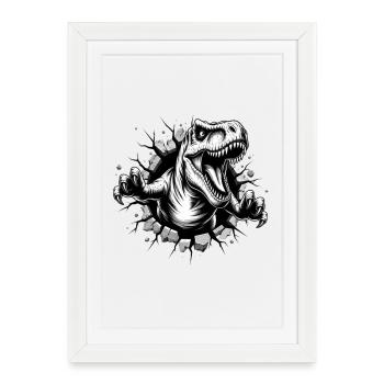 Raptor Breakthrough - Framed poster (27 × 37 cm) - white - Front