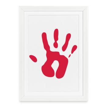 Bloody Red Hand Print - Framed poster (27 × 37 cm) - white - Front