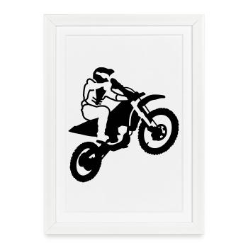 motorrad_8 - Affiche encadrée (27 × 37 cm) - blanc - Devant