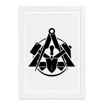 Maurer Logo - Framed poster (27 × 37 cm) - white - Front