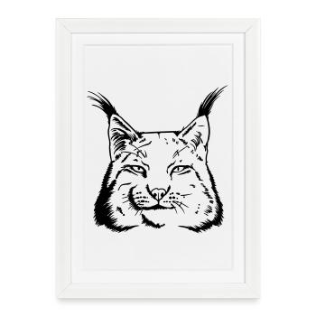 lynx - Framed poster (27 × 37 cm) - white - Front