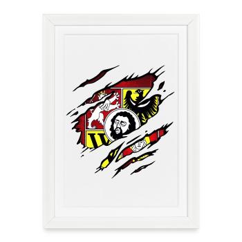 Wrocław, Polska, Wroclaw, Wroclaw - Conception - Affiche encadrée (27 × 37 cm) - blanc - Devant