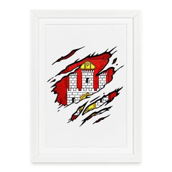 Włocławek - Poland - Framed poster (27 × 37 cm) - white - Front