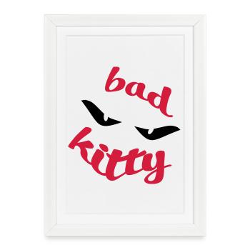 chats - Affiche encadrée (27 × 37 cm) - blanc - Devant