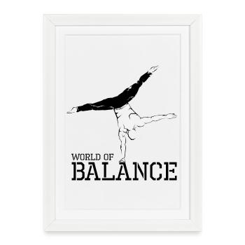 Équilibre des mains Gymnastique Gymnastique Sport Athlète - Affiche encadrée (27 × 37 cm) - blanc - Devant