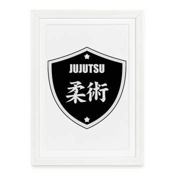 Jujutsu Jiu Jitsu Jiujitsu Ju-jitsu Jiu-jitsu - Framed poster (27 × 37 cm) - white - Front