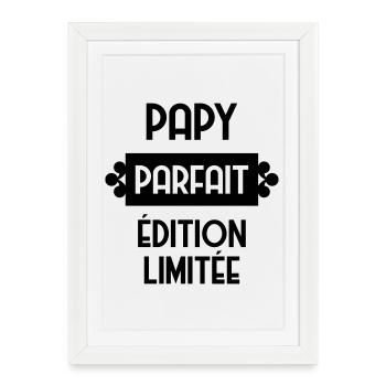 Papy Papi Grand Père Grand-Père Famille Noël - Framed poster (27 × 37 cm) - white - Front