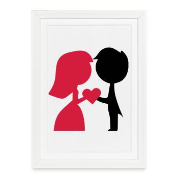 marier - Affiche encadrée (27 × 37 cm) - blanc - Devant