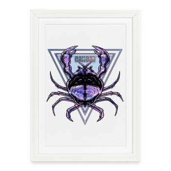 Cancer du signe du zodiaque - Affiche encadrée (27 × 37 cm) - blanc - Devant