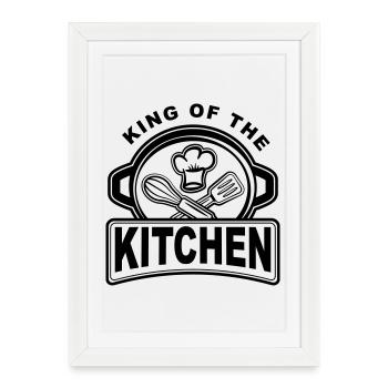 King of the Kitchen - Cool chefs and housemen - Framed poster (27 × 37 cm) - white - Front