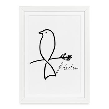 Paix - Affiche encadrée (27 × 37 cm) - blanc - Devant