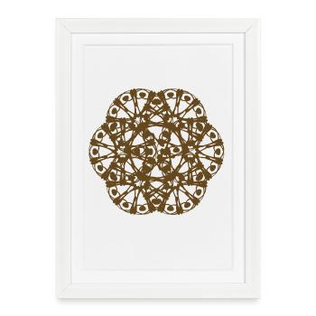 Random pattern RAD rotated - Framed poster (27 × 37 cm) - white - Front