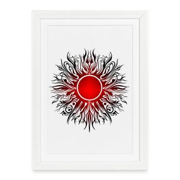 Soleil d’été - Affiche encadrée (27 × 37 cm) - blanc - Devant
