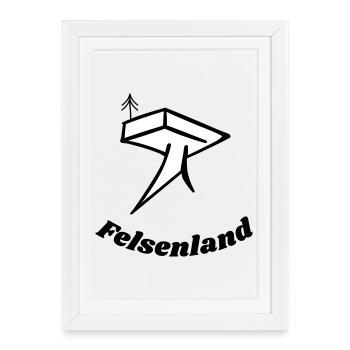 Terre rocheuse - Affiche encadrée (27 × 37 cm) - blanc - Devant
