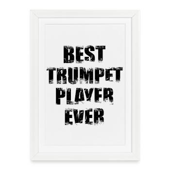 Meilleur trompettiste - Affiche encadrée (27 × 37 cm) - blanc - Devant