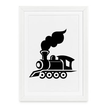 Locomotive Graphics - Framed poster (27 × 37 cm) - white - Front