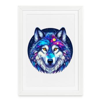 Wolf - Framed poster (27 × 37 cm) - white - Front