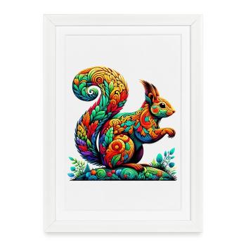 Squirrel - Framed poster (27 × 37 cm) - white - Front