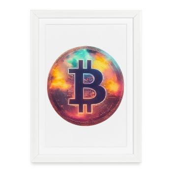 Spectacular Bitcoin - Framed poster (27 × 37 cm) - white - Front