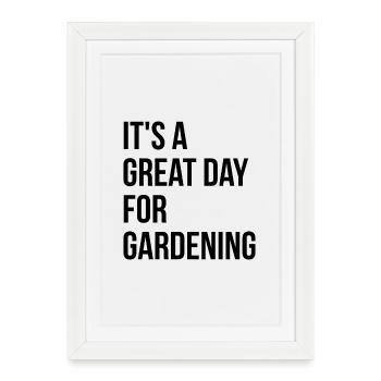 Jardinage Jardinage Jardinage - Affiche encadrée (27 × 37 cm) - blanc - Devant