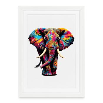Elephant - Framed poster (27 × 37 cm) - white - Front