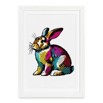 Rabbit - Framed poster (27 × 37 cm) - white - Front