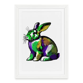 Rabbit - Framed poster (27 × 37 cm) - white - Front