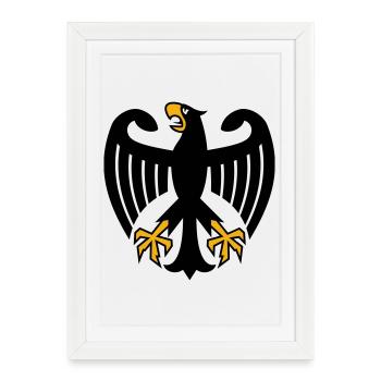 Germany Eagle Coat of Arms - Framed poster (27 × 37 cm) - white - Front