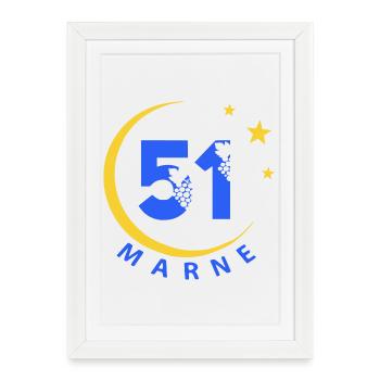 51 - Affiche encadrée (27 × 37 cm) - blanc - Devant