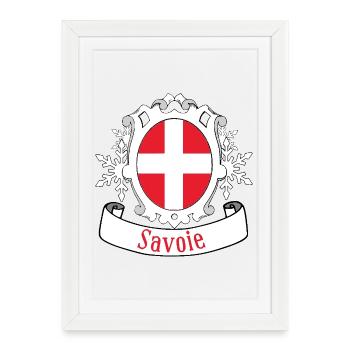 Savoie - Affiche encadrée (27 × 37 cm) - blanc - Devant