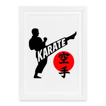 Karate - Framed poster (27 × 37 cm) - white - Front
