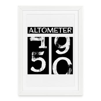 Altomètre - 50 ans - Affiche encadrée (27 × 37 cm) - blanc - Devant