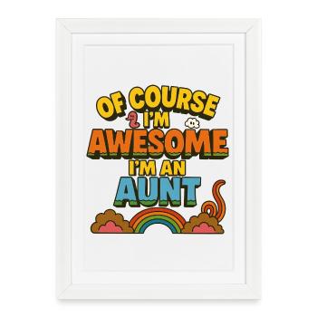 Whimsical Aunt Celebration T-Shirt - Framed poster (27 × 37 cm) - white - Front