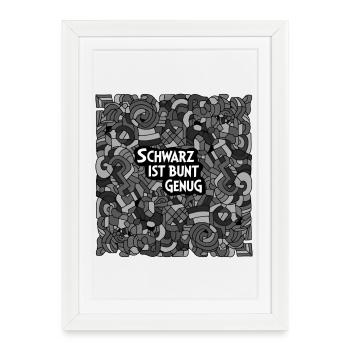 Artful Black Colorful Justice - Framed poster (27 × 37 cm) - white - Front