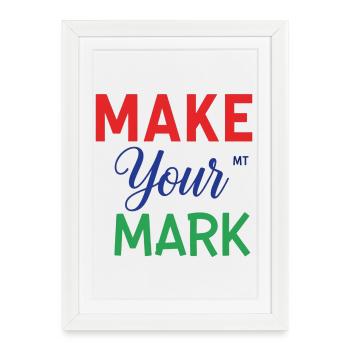 Citation inspirante Typographie Design - Affiche encadrée (27 × 37 cm) - blanc - Devant